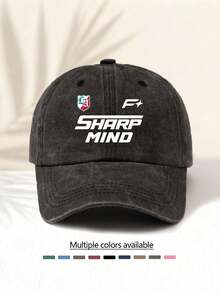 1顶水洗棒球帽，印有“SHARP MIND”字母图案，复古美式简约休闲百搭时尚，高品质装饰配饰，适合所有季节，男女皆宜，户外活动必备时尚单品 - 水洗帽 - 查看 6