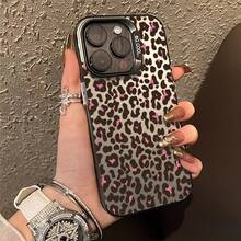 Y2K Millennium-Stil braune Leoparden Handyhülle passend für iPhone11 Pro/16/16 pro/12 Pro Max/15 Plus/11/12 Pro/11 Pro Max/14 Pro/16 Pro Max/17 Pro Max/14 Pro Max,  13/ 14 Ultra/ Galaxy S22 5G, Y2K MillenniumStil Leoparden Y2K braune Leoparden RetroLeoparden individuelle Stimmung. - Transparent Schwarz - Übersicht 1