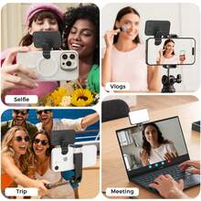 Bi-Color Temperature Selfie/Live Stream Light 1 Pc LED Fill Light Selfie Light, LED Phone Light With 3 Lighting Mode, Portable Mini Clip-On Fill Light, Makeup, Live Stream, Zoom Conference Rechargeable Clip Video/Photos Light For Phone, Camera Mother's Day Spring - A - View 8