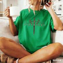 Nueva Llegada 2026 Camiseta Comfort Fireheart |     Camiseta Throne Of Glass con Citas de SJM, Camiseta SJM, Camiseta 'You Do Not Yield', Estilo Vintage Fire-Heart, Estilo Urbano, Unisex, Camiseta de Algodón de Manga Corta y Cuello Redondo, Tejido Suave, Transpirable, 100% Algodón, Uso Diario, Camiseta de Mujer con Estampado Gráfico - Verde - Ver 4