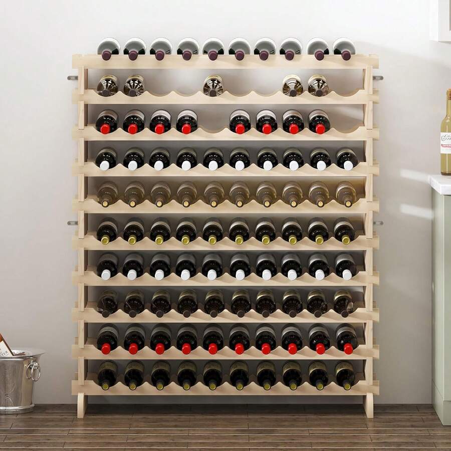 Portabottiglie e portabicchieri da vino - 100 bottiglie - Visualizzare 1