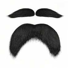 1 Set Reusable Fake Mustache And Eyebrows, Suitable For Halloween Party Makeup Accessories - Multicolor - View 6
