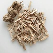 10/30/50/100 Pcs Mini Photo Clips, Natural Wooden Small Clothespins, Photo Wall Message Clips, Message Clips, Heart Clips, Party Decoration Clips, For Craft Display And Hanging Decorative Pictures, DIY Handicrafts, Mini Clothespins Can Be Used For Drying Clothes And Hanging Postcards - Multicolor - View 3