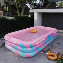 Large Foldable Inflatable Swimming Pool, PVC Thick Indoor Outdoor Water Play Pool, Family Water Party Pool For Summer Cooling, Foldable Summer Pool Suitable For Backyard Or Garden, Ideal For Camping - A - View 11