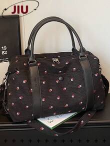 Túi tote nylon cỡ lớn họa tiết dâu tây, túi du lịch nhiều ngăn với ngăn đựng giày riêng, túi đựng đồ ướt và khô, túi tập gym đa năng, túi tập luyện nhẹ, phù hợp cho học sinh, bác sĩ, y tá, giáo viên, nhân viên văn phòng, chuyên gia kinh doanh, phòng tập gym, bệnh viện, du thuyền, trường học, sân bay, hoạt động ngoài trời, leo núi, tập luyện, làm việc, du lịch, cuối tuần, quà tặng ngày lễ, quà sinh nhật. - Nhiều màu - Xem 17
