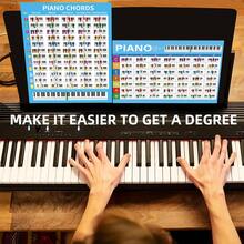 Poster Akord Piano Berwarna-warni, Termasuk Akord Piano Umum, Notasi Keyboard Piano, Diagram Akord, dan Panduan Teori Musik untuk Pemula dan Guru Musik, Kertas Tebal Dilaminasi Dua Sisi - Baby Blue - View 8