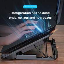 Lenovo ZJA8 Cooling Stand, Laptop Stand, 360° Rotating Infinitely Adjustable Cooler, Vertical Raising Stand Base, Cooling Stand For Laptops, 6-Core Fan | 6-Speed Adjustment | Portable Cooling | A Cooling Essential For Gaming Laptops - View 5