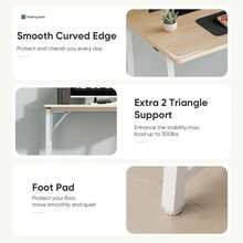 31.5 Inch Folding Computer Desk Metal Frame Oak Finish Space Saving Foldable Writing Gaming Workstation Mini Portable Desk For Home Office Bedroom Small Spaces - Maple - View 7
