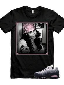 Conjunto de Camiseta 95 Pink Foam Black and White OG Big Bubble camisas de mujer sudaderas para mujer sueter blusa casual mujer verano vestidos de graduación - Negro - Ver 1