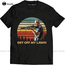 Women's T-Shirt Featuring  From The Film "Get Off My Lawn," Available In Sizes S-5XL. Also Available In Unisex Sizes XS-5XL For Adults And Teens. - Black - View 2