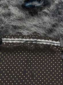 Vestido mini sin tirantes con estampado de lunares de color contrastante para mujer - Marrón - Ver 3