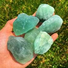 綠色螢石晶體 - 天然原石，適用於滾筒拋光、磨洗與拋光 - 適合珠寶與家居裝飾 - 30g/1 Pc - 查看 7