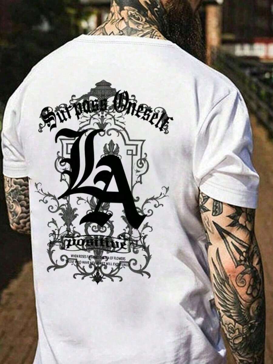 100% algodón puro, transpirable y agradable para la piel. Diseño clásico de cuello redondo, corte ajustado y adecuado para todo tipo de cuerpos. Estampado de moda con estilo minimalista y de alta calidad. Diseño unisex perfecto para conjuntos de pareja, ideal para el transporte diario, citas, ocio y ropa urbana - versátil y atemporal. - Blanco - Ver 1