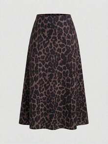 Falda casual de talla grande con estampado de lunares - Multicolor - Ver 4