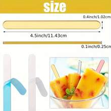 20pcs Acrylic Cake Pops - Gold Ice Cream Sticks - Reusable Mirror Shiny Craft Sticks - Ideal For Candies, Cakes, Home Parties, Summer Events And DIY Projects - Multicolor - View 7