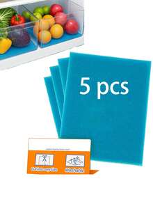 3/5pcs Refrigerator Drawer Liners, Fruit & Vegetable Freshness Extending Pads For Fridge Drawers, Refrigerator Storage Organizer, Fresh Blue Fridge Shelf Mats - Blue - View 11