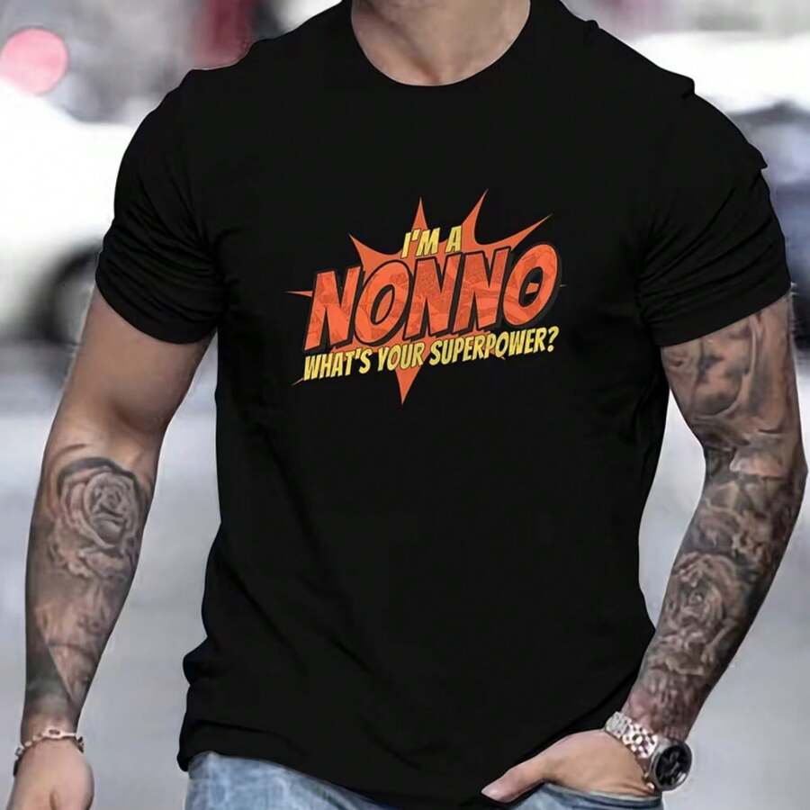 Printed T-Shirt For Men And Women - 黑色 - 查看 1