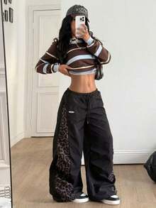 Women's Color-Blocked Parachute Pants For Spring And Summer Outings And Concerts - Multicolor 2 - View 5