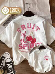 Graphic Print T-Shirt, Short Sleeves And Round Neck, Casual Top For Summer And Spring, Women's Clothing - 白色 - 查看 7