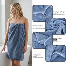 This 8-Piece Towel And Bath Towel Set Includes 2 Bath Towels, 2 Hand Towels, And 4 Face Towels. Made Of Coral Fleece And Pineapple Pattern, These Towels Are Soft, Comfortable, And Highly Absorbent. The Large Set Is Suitable For Bathing, Swimming, Sports, Spa Treatments, Face Washing, Wiping Sweat, And More. A Multi-Purpose Towel Set. - Màu xanh hải quân - Xem 4