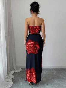 Conjunto de dos piezas para mujer para uso diario - Rojo - Ver 2