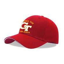 Georgia Tech Yellow Jackets Sandwich Baseball Cap Adjustable Strap Classic Curved Brim Breathable Fabric One Size Fits Most Casual Sun Protection Hat For Men Women College Fans Game Day Tailgat - A - 查看 7