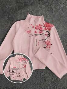 Chaqueta deportiva casual con cremallera en negro y blanco, de manga larga y ajustada, ropa exterior delgada para otoño - Multicolor 2 - Ver 8