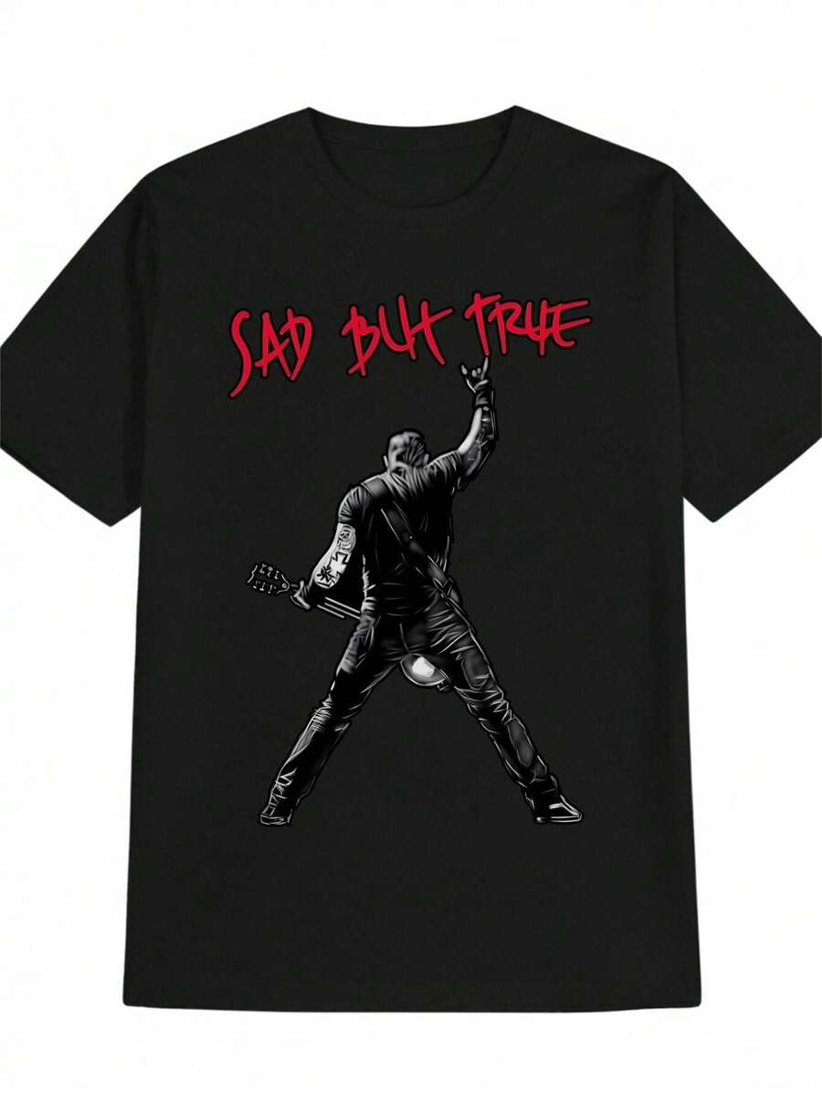 Men Sports Tees & Tanks - 黑色 - 查看 1