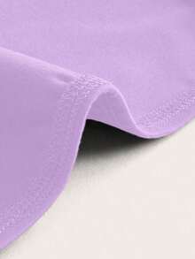 Top casual ajustado sin tirantes negro para mujer, adecuado para el verano - Morado - Ver 4