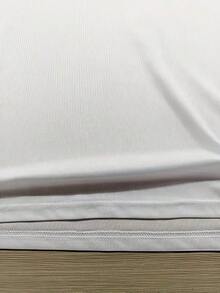 Short Sleeve T-Shirt With Fashion Graphic Print, Urban Style, Casual, Relaxed Fit, Casual Style For Everyday Wear, Simple, Fashionable, Comfortable And Breathable. - 白色的 - 查看 4
