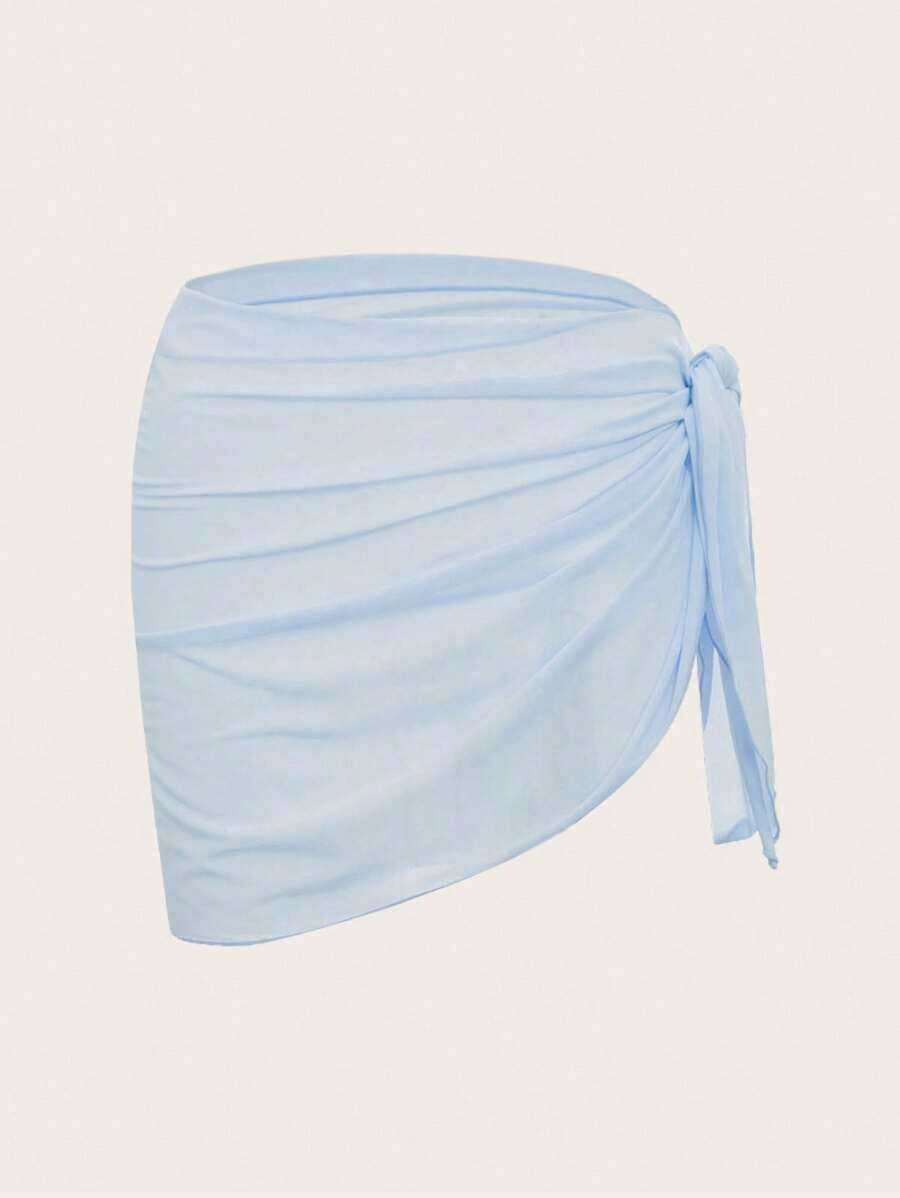 Swim Basics Cubre todo de unicolor y minimalista para mujer - Celeste - Ver 1