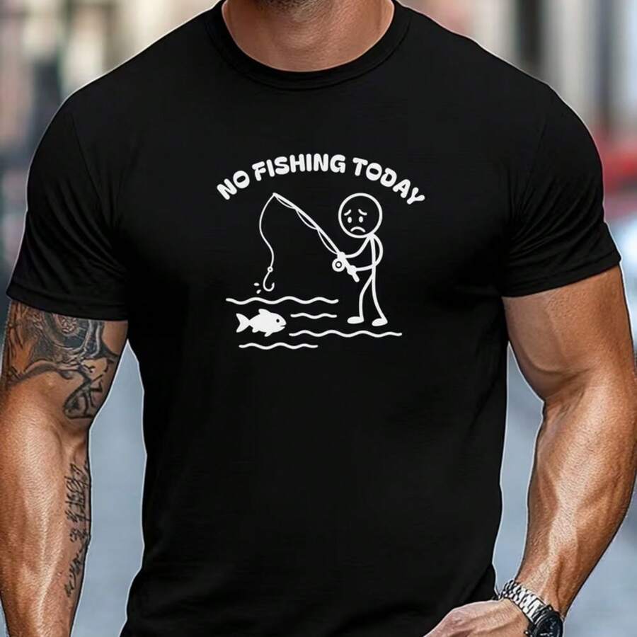 Printed T-Shirt For Men And Women - Black - View 1