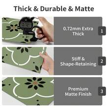 Set de 12 pegatinas de pared con patrón floral francés, pegatinas decorativas retro y gruesas para azulejos de baño, piso y pegatinas antideslizantes con flores y ladrillos para la renovación del fondo de la cocina, pegatinas de pared extraíbles - pts005 - Ver 6