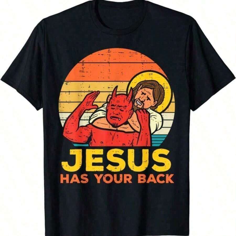 Retro Summer T-Shirt With Santa Claus Blowing Bubbles, Christmas Gift T-Shirt, Funny Winter T-Shirt With Santa Claus - 紫紅色 - 查看 1