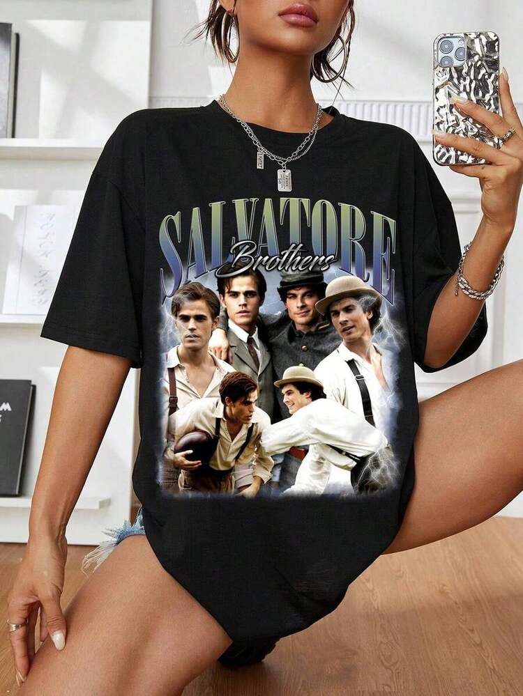 [Free 3-Day Delivery]Men And Women T-Shirts - Black - View 1