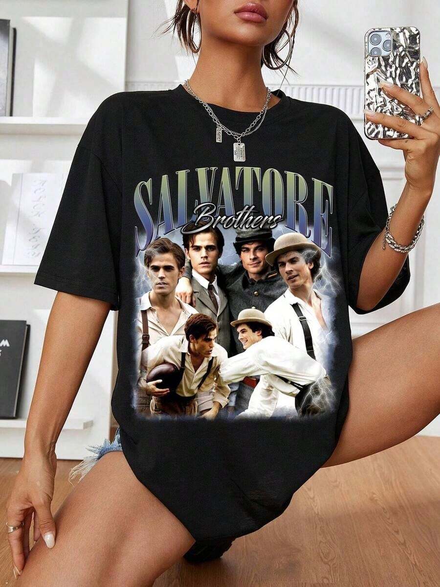 [Free 3-Day Delivery]Men And Women T-Shirts - Black - View 1