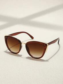 1 Pair Cat Eye Shaped  For Women And Men, Suitable For Vacation, Travel, Festival Outfits, Sports Style, Electronic Music Festival, Summer Accessories, Beach, Family Outing, Golf, Hiking, Driving, Outdoor Activities, Casual Outfits, Holiday Atmosphere, Elegant Attire, Street Style Accessories, Sports, Party, Street Style, Fishing, Holidays, Outdoor Activities, Vacation2026 - màu nâu - Xem 7
