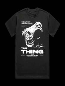 RYVETheThing T-Shirt, Creative Clothing, Unisex Short-Sleeved Printed T-Shirt, Funny T-Shirt Suitable For All Seasons, Black T-Shirt. - 黑色 - 查看 1