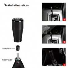 1pc Car Modification Accessory Aluminum Alloy Racing Style Gear Shift Knob 5-Speed Universal - One Size Fits All - View 8