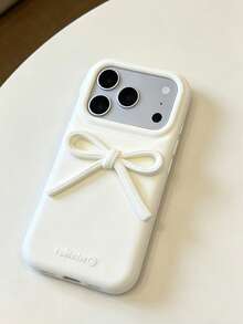 Ốp lưng điện thoại silicon màu trắng kiểu dáng Hàn Quốc, tương thích với Apple 17/17Pro/17ProMax/16/16Pro/16ProMax, vỏ bảo vệ silicon mềm mại, thiết kế mới cho 15 inch, ốp chống rơi thời trang cho 14 inch, tuyệt vời cho dòng 13 inch, Niche 17Pro - trắng - Xem 3