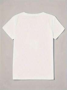 Women's Graphic Print Crew Neck Cotton Camisole, Heavyweight Black Camisole With Pineapple And Pink Lemon Print, All-Season Casual Crew Neck Top, Machine Washable, For Everyday Wear And Formal Occasions, Soft, Casual, Short-Sleeved Blouse, Cute For Summer. Suitable As A Gift. Women's T-Shirt. Blouses > Elegant. Boho Chic. Soft, Breathable, And Comfortable Women's Top, Ideal For Spring, Summer, And Fall, Perfect For Vacations, Travel, And Everyday Wear. - 白色的 - 查看 2