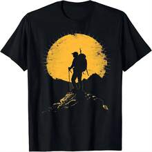 Great  On Mountain Climbing Themed T-Shirts: T-Shirts With The Slogan "Climb Your Own Summit", Hiking And Camping Clothing, Women's Tops And Printed T-Shirts. - 黑色 - 查看 2