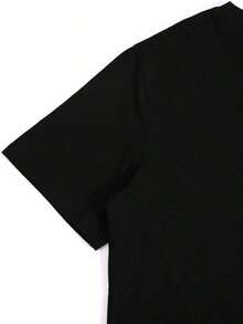 Versatile Crab Walking Top, Suitable For Streetwear, Stylish Everyday Outings, And More. This Y2K/Oversized Crew Neck Crop Top Is Perfect For Camping, Concerts, Hip-Hop, Rock, And Rap Events. | Versatile Printed T-Shirt For Women, Suitable For Spring/Summer, Machine Washable, 95% Polyester, 5% Spandex, Knit Fabric, Regular Length, Everyday Wear For Men And Women, Women's Tops, Women's Vacation Wear. - 黑色 - 查看 5
