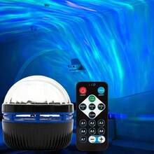 1pc Water Wave Starry Sky Projection Lamp, Dreamy Lighting Effect, USB Powered Atmosphere Night Light, Suitable For Bedroom, Living Room, Ceiling, Camping, Wedding, Halloween, Christmas Party Home Decor Gift - Multi-color light - View 10