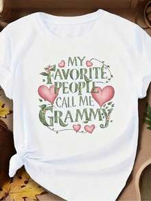 Modern Minimalist T-Shirt With Grammy Award Print - Short Sleeve, Crew Neck, Casual Style With Iconic Gramophone Print And Song Lyrics, Ideal For Grammy Fans, Artists, Songwriters, Everyday Wear Any Time Of Year (Machine Washable) - 白色 - 查看 7