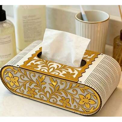 1pc Carved Wooden Tissue Box, European Style Creative Tissue Holder, Home Desktop Storage Box, Car Decor Tissue Box, Bathroom Tissue Box, Exquisite Luxury Carved Wooden Tissue Box For Home And Car Decor, Desktop Tissue Box, Dust-Proof And Moisture-Proof Storage Box, Home Decor, Modern Minimalist Style, Delicate Pattern Design, High-End Quality, Durable, Dust-Proof And Moisture-Proof
