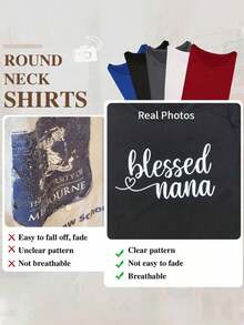 Comfortable Women's T-Shirt With Heart Letter Print - Leopard Print Heart Design, Short Sleeve, Bright Colors, Round Neck, Casual Style, Suitable For Summer And Spring, Loose And Stylish For Work, Vacation, And Everyday Wear. QIEB Women's Versatile And Loose Short Sleeve T-Shirt - 黑色 - 查看 6