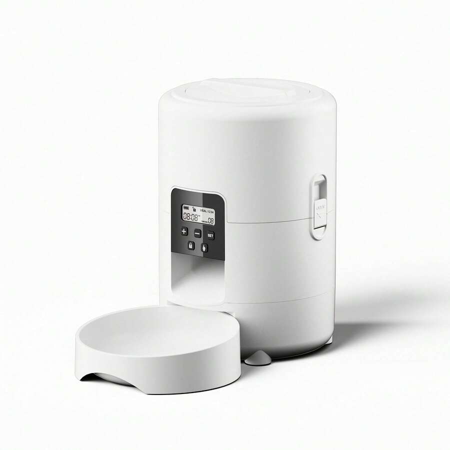 Máy cho thú cưng ăn tự động 2L, Máy cho mèo ăn tự động thông minh 67.63oz - dùng nguồn USB và pin, phù hợp cho mèo và chó, máy cho ăn hẹn giờ có chức năng ghi nhớ, không bao gồm pin - 2L - Xem 1