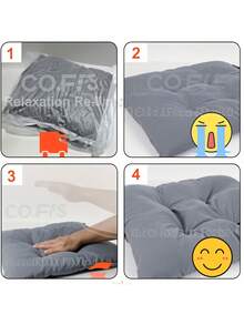 Seat Cushion Thickened Non-Slip Chair Pad With Ties Soft Breathable Relieve Sitting Fatigue For Home Office Classroom Christmas Thanksgiving Gift - Cushion - View 3