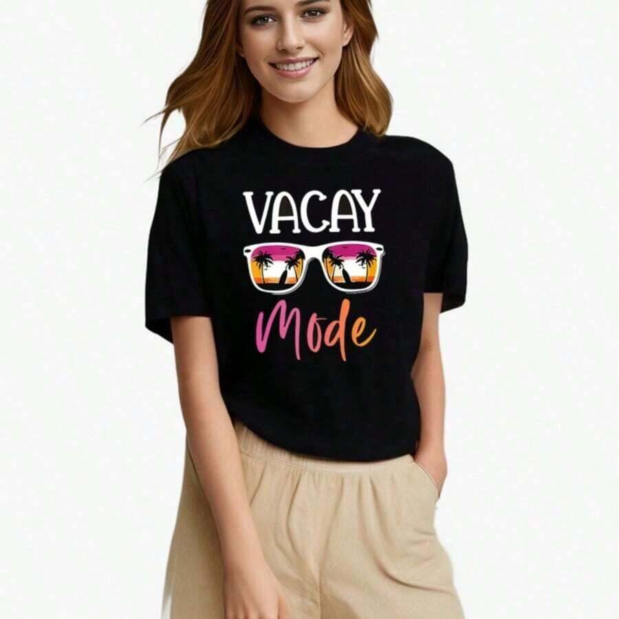 0022- New Summer T-Shirt With Bingo Design, Funny, Queen Of The Game, Gift For Women, Round Neck T-Shirt - 17 - 查看 1